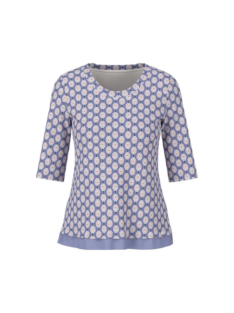 Shirt im Ornament-Print in bluish violet