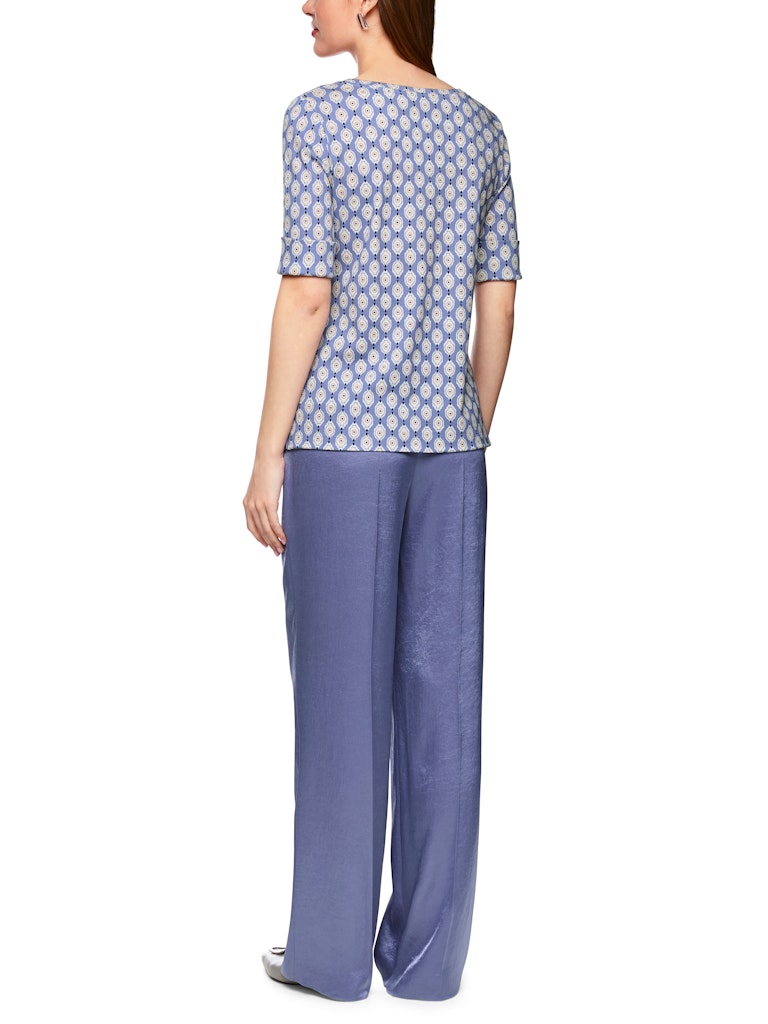 Shirt im Ornament-Print in bluish violet