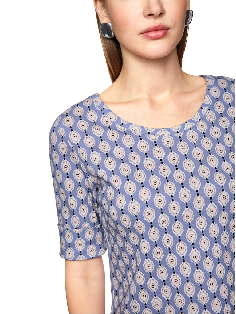 Shirt im Ornament-Print in bluish violet
