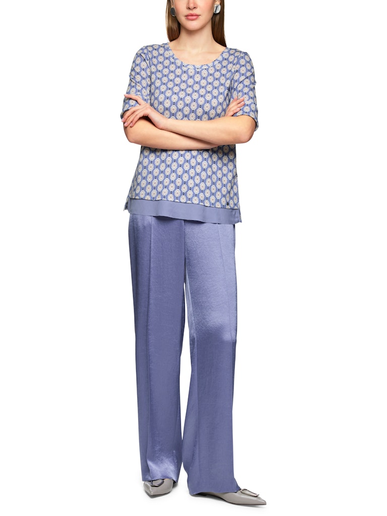 Shirt im Ornament-Print in bluish violet