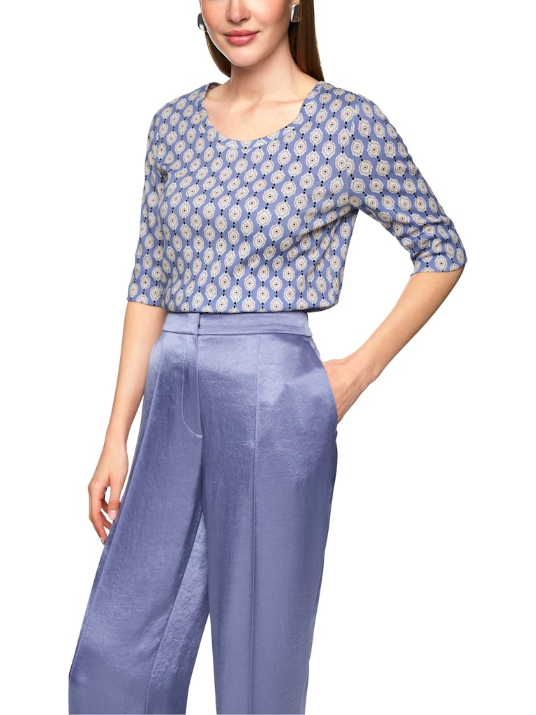 Shirt im Ornament-Print in bluish violet