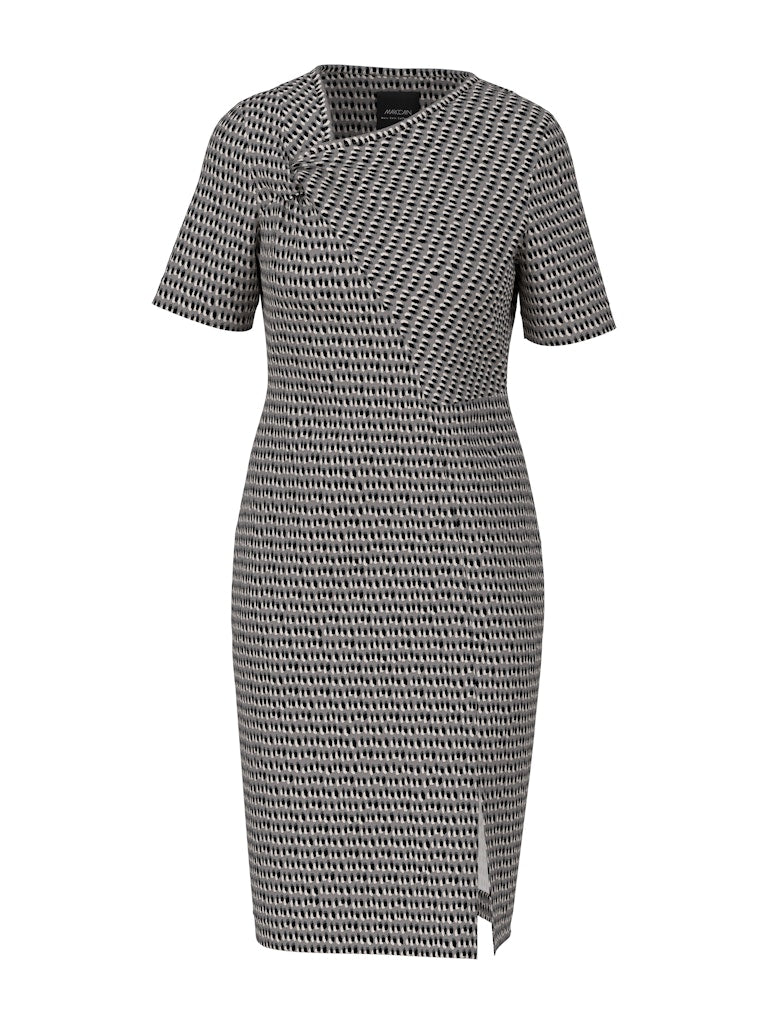 Scuba Kleid im Sprinkles Print in soft charcoal