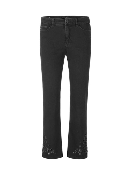Jeans in schwarz mit Pailletten-Details Modell FORLI