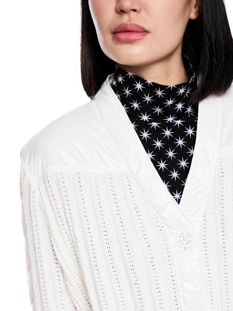 Rippstrick Jacke in creme  - Knitted in Germany