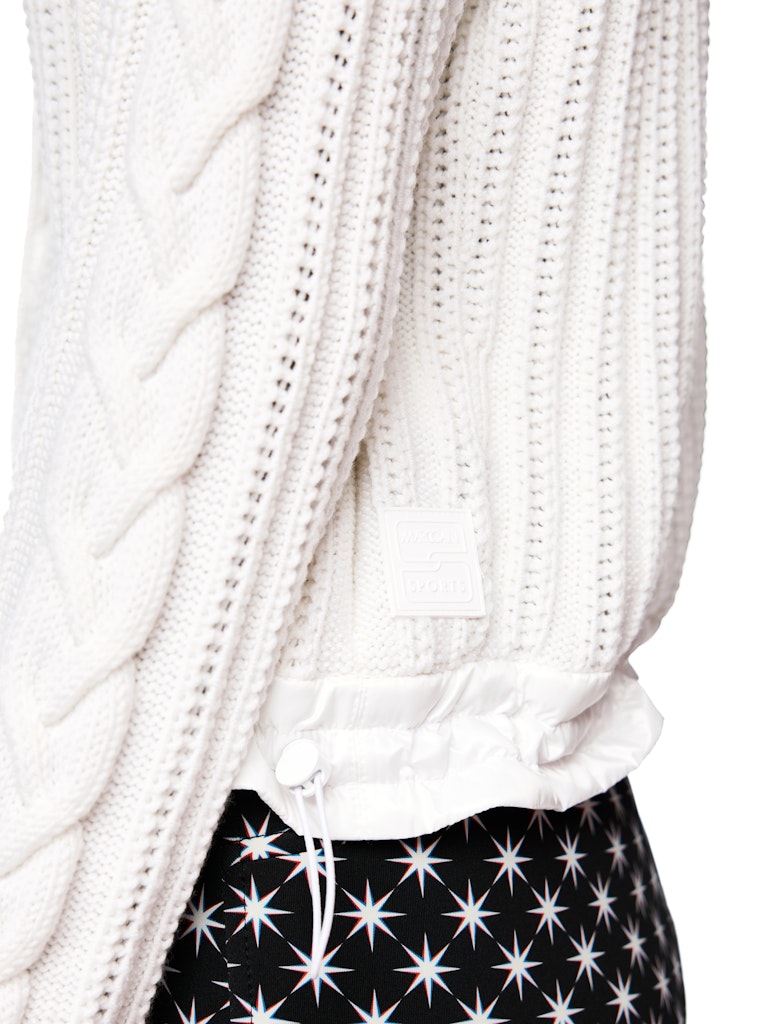 Rippstrick Jacke in creme  - Knitted in Germany