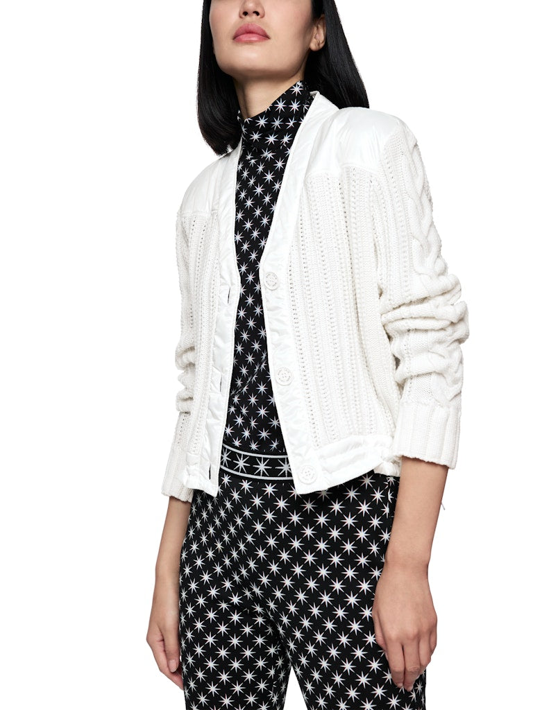 Rippstrick Jacke in creme  - Knitted in Germany