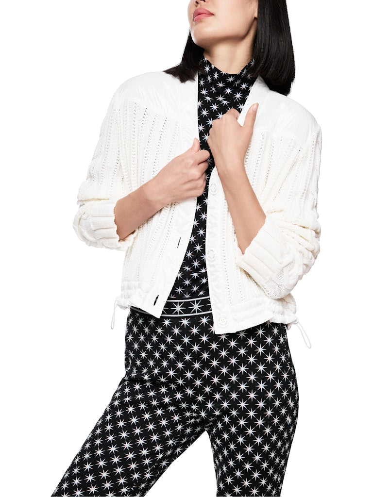 Rippstrick Jacke in creme  - Knitted in Germany