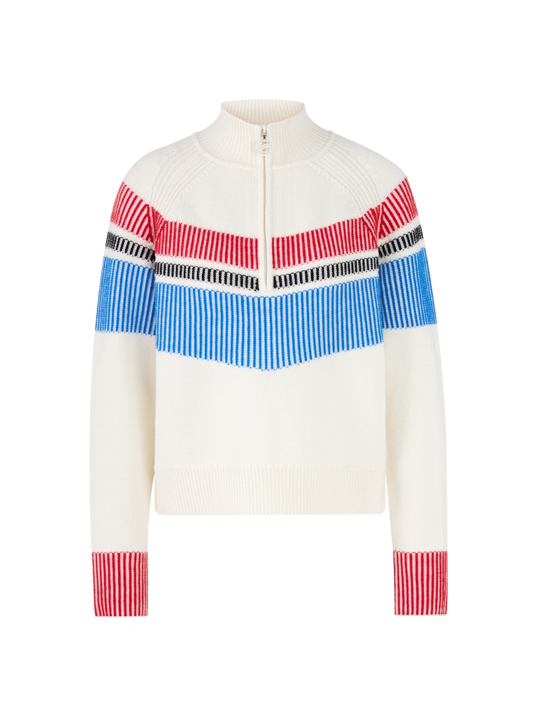 Grobstrick Pullover im Colorblocking