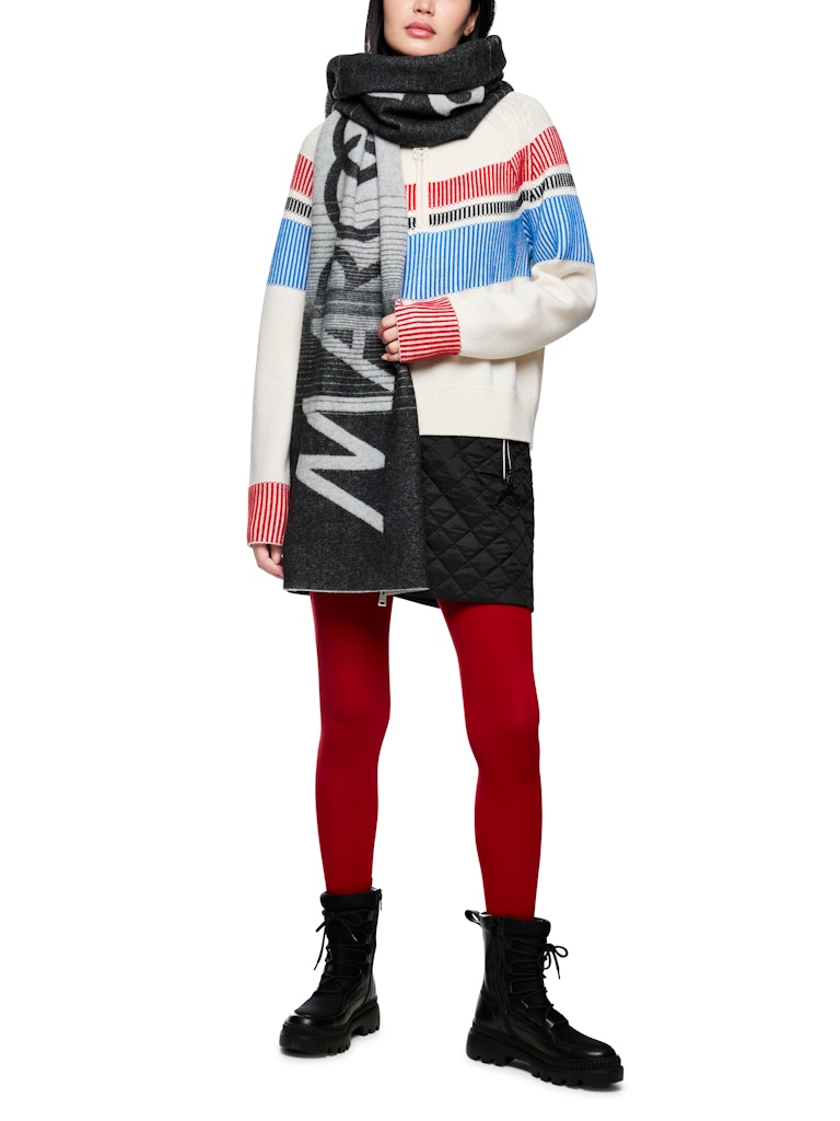Grobstrick Pullover im Colorblocking