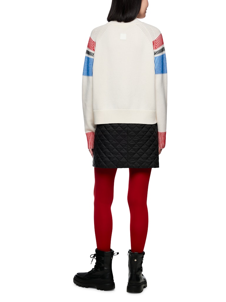 Grobstrick Pullover im Colorblocking
