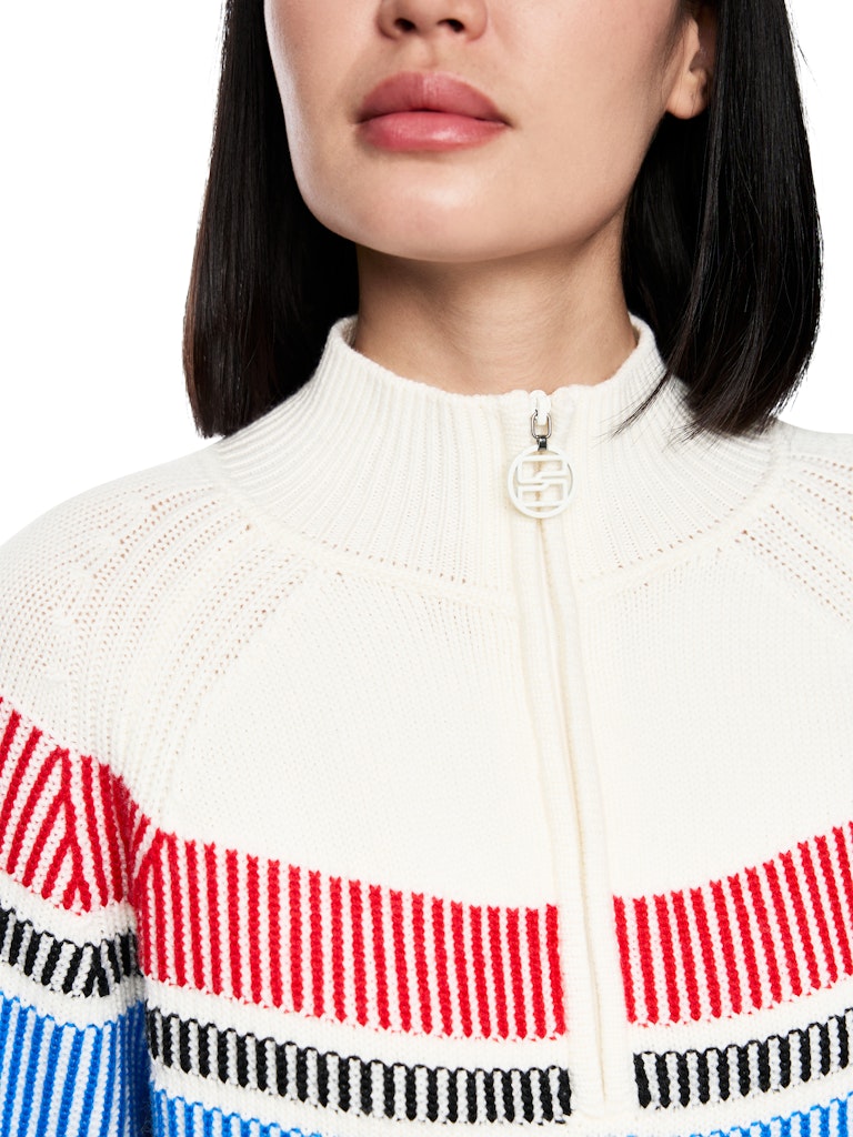 Grobstrick Pullover im Colorblocking