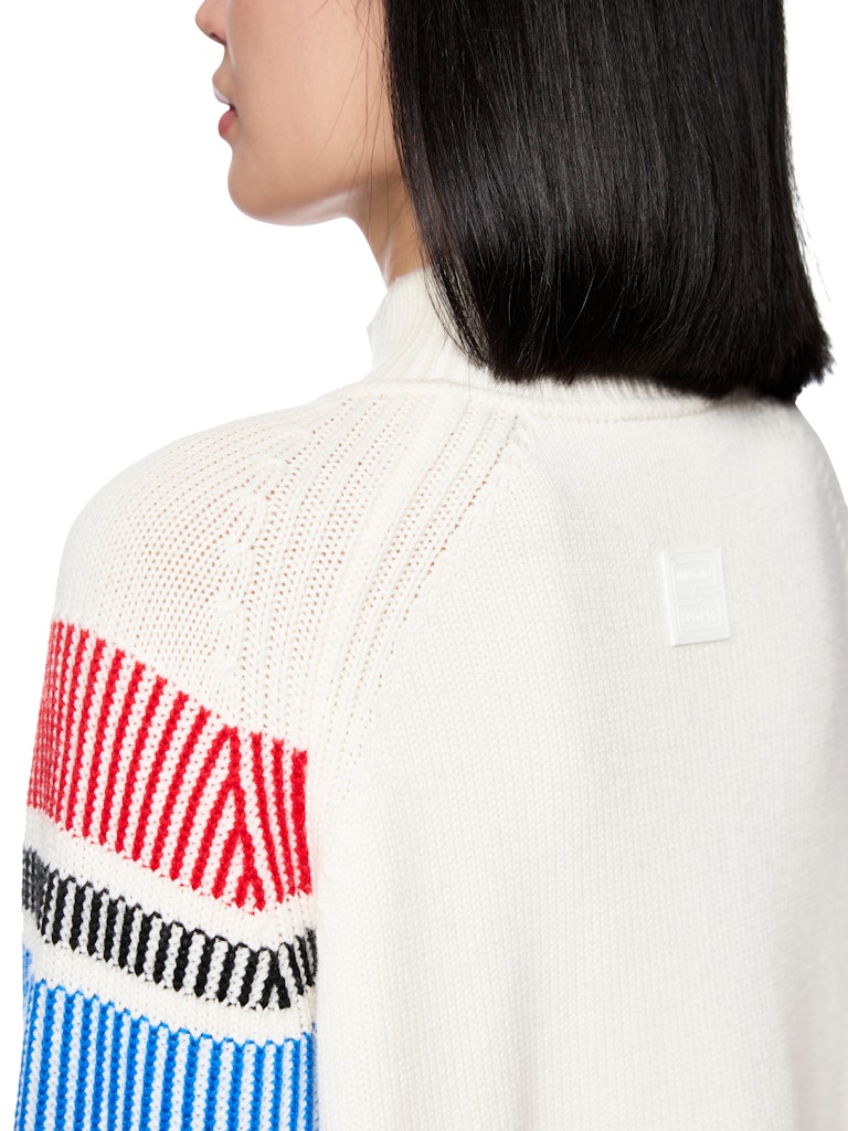 Grobstrick Pullover im Colorblocking