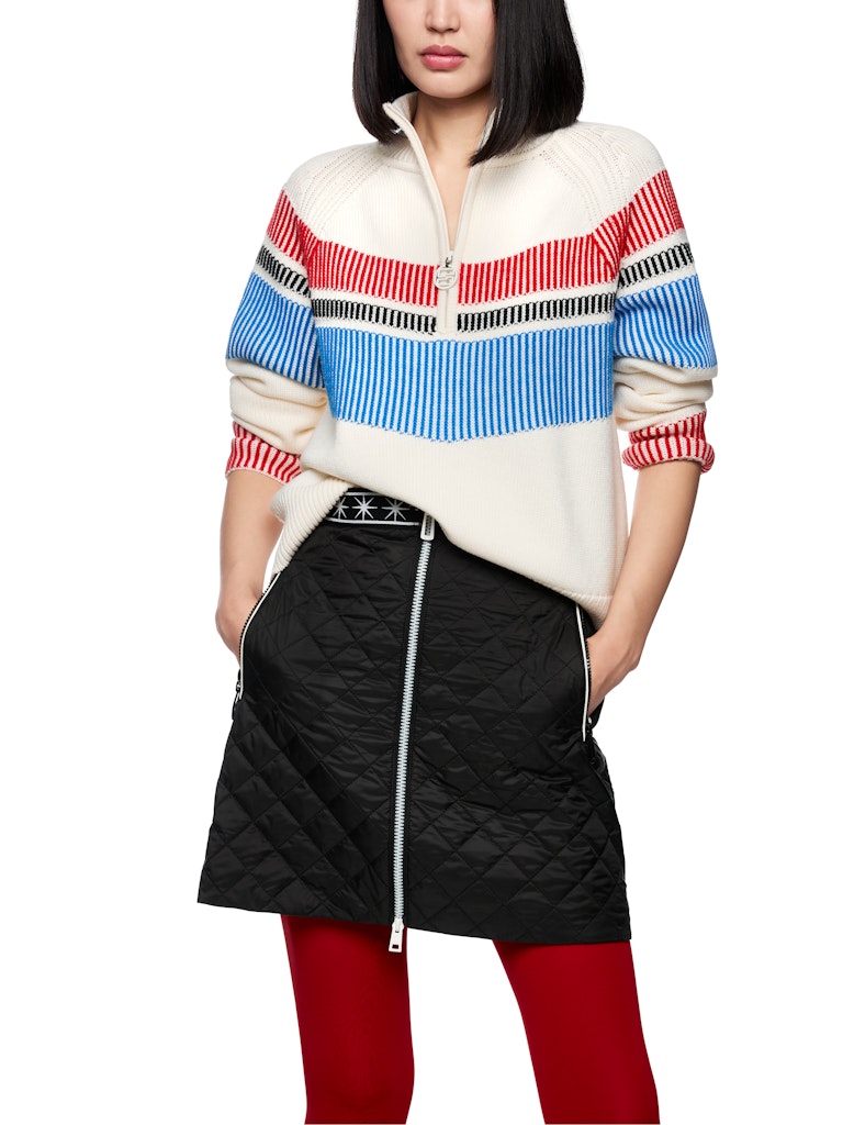 Grobstrick Pullover im Colorblocking
