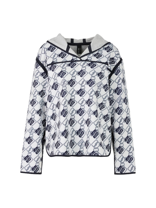 Sweatshirt im Cube-Design in creme