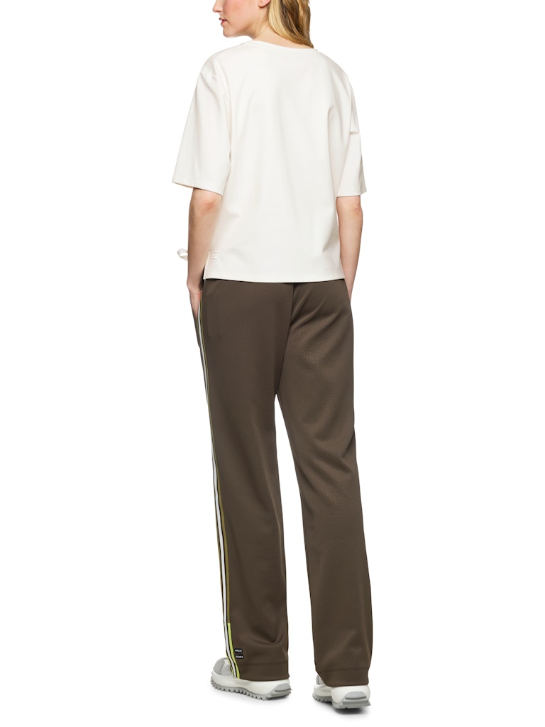 Kastiges Shirt in creme mit Kordelzug
