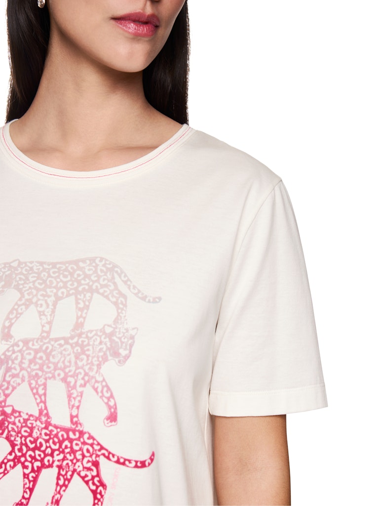 Shirt in creme mit Motiv-Aufdruck "Rethink Together"
