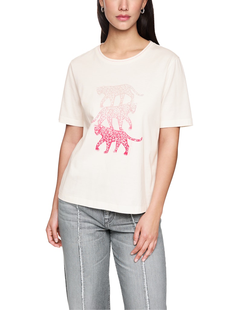 Shirt in creme mit Motiv-Aufdruck "Rethink Together"