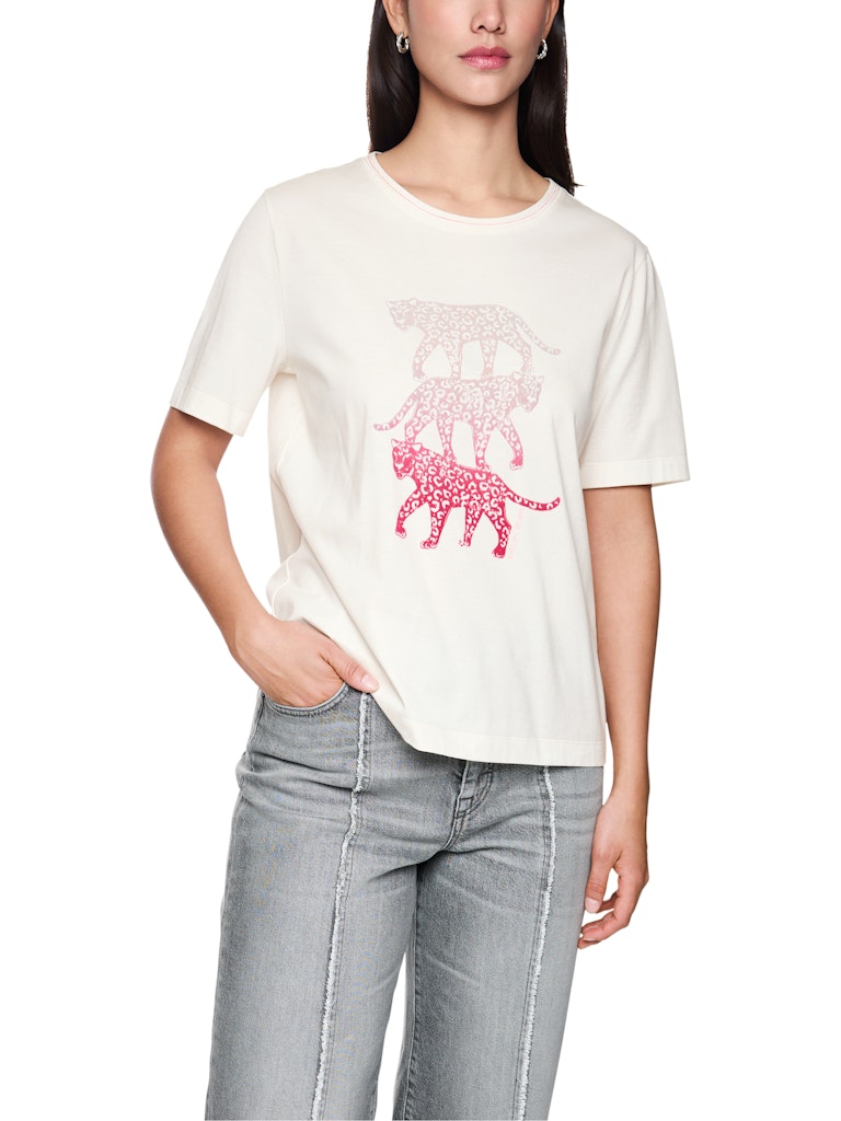 Shirt in creme mit Motiv-Aufdruck "Rethink Together"