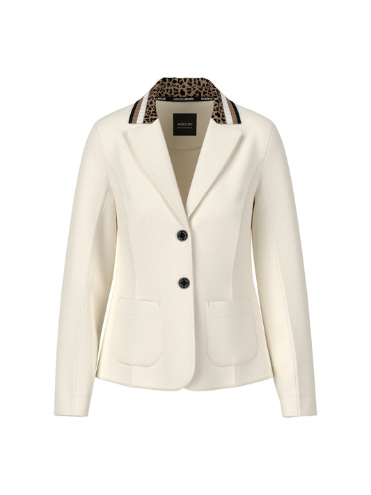 Blazer in bright ecru mit Leo-Kragen