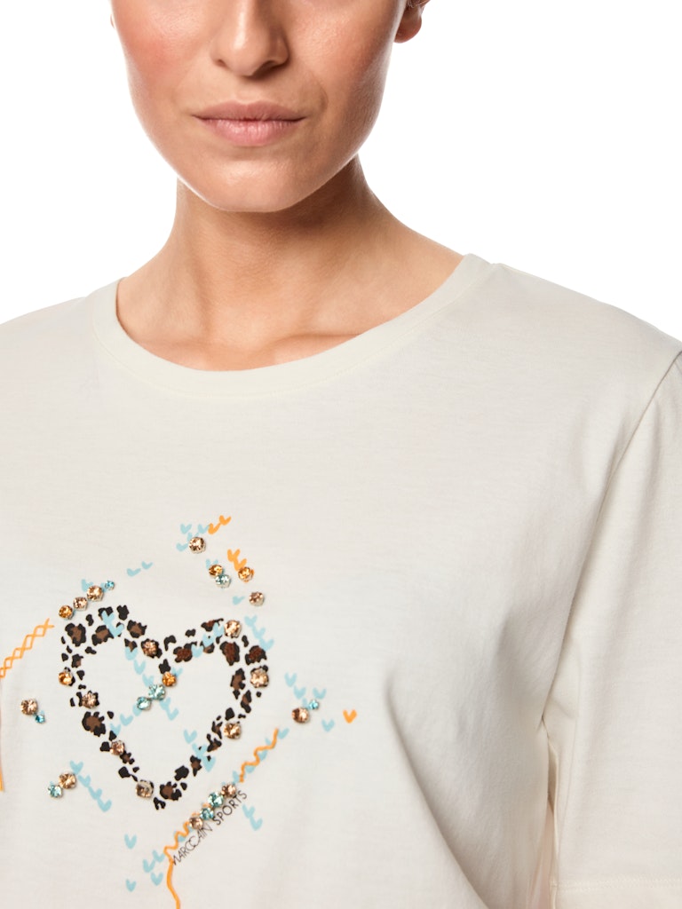 Shirt in bright ecru mit Print