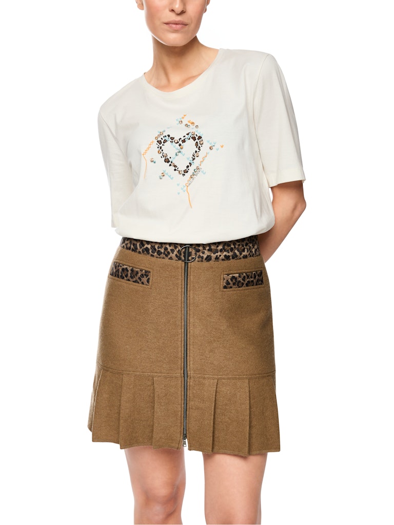 Shirt in bright ecru mit Print
