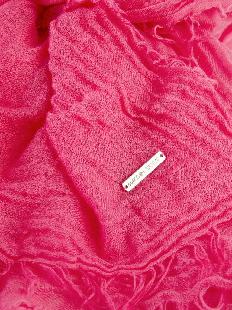 Leichter Schal in Knitter-Optik in dragon fruit