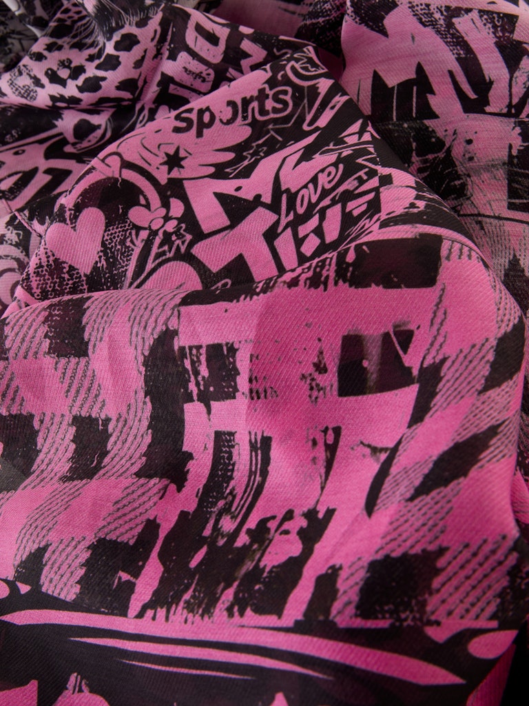 Schal mit grafischem Muster in dragon fruit