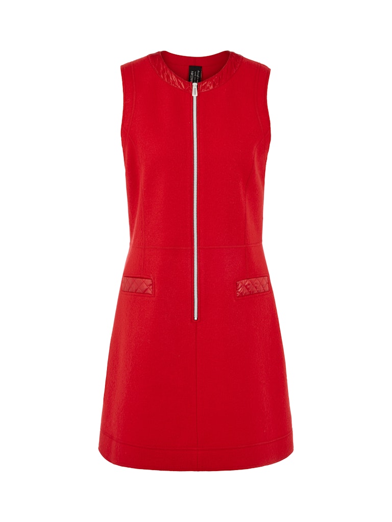 Walk Kleid in cranberry "Knitted in Germany”