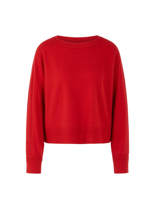 Pullover in cranberry aus Schurwolle und Kaschmir