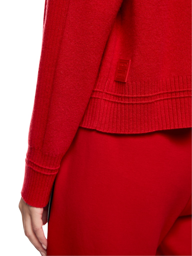 Pullover in cranberry aus Schurwolle und Kaschmir