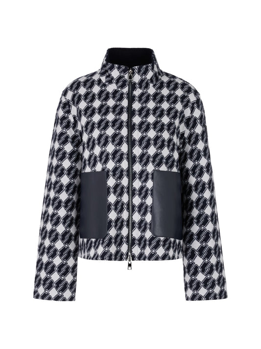 Wendejacke in navy mit Cube-Dessin