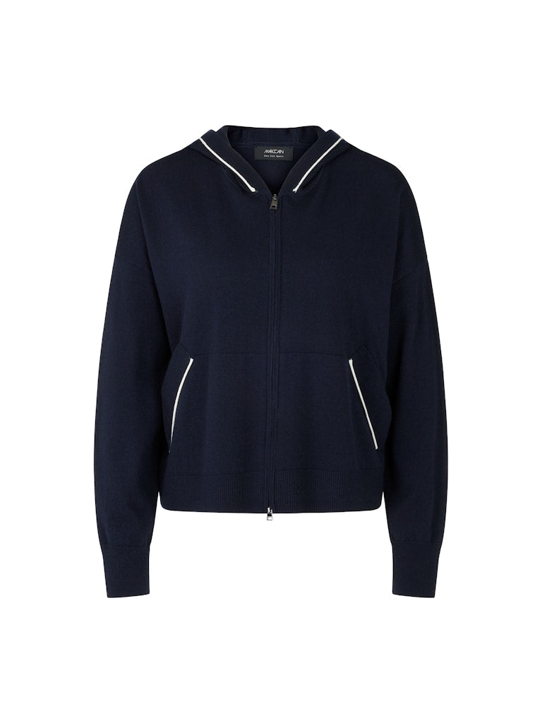 Strick-Cardigan in navy mit Zipp