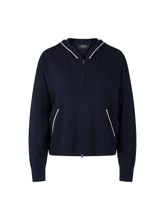 Strick-Cardigan in navy mit Zipp