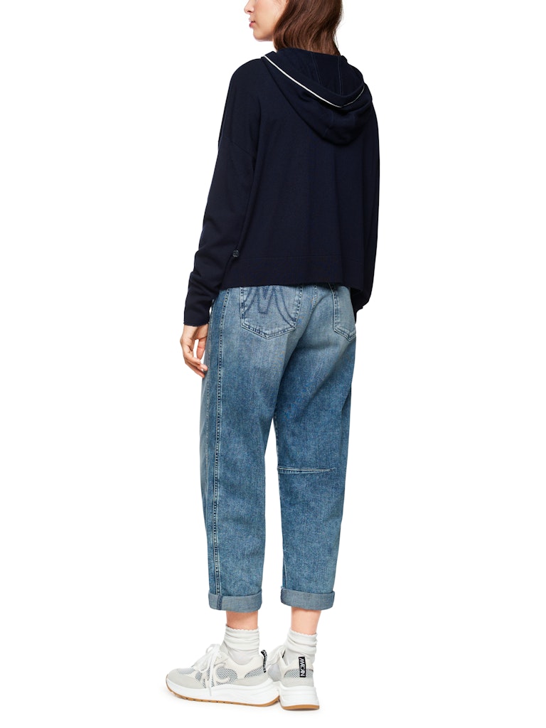 Strick-Cardigan in navy mit Zipp