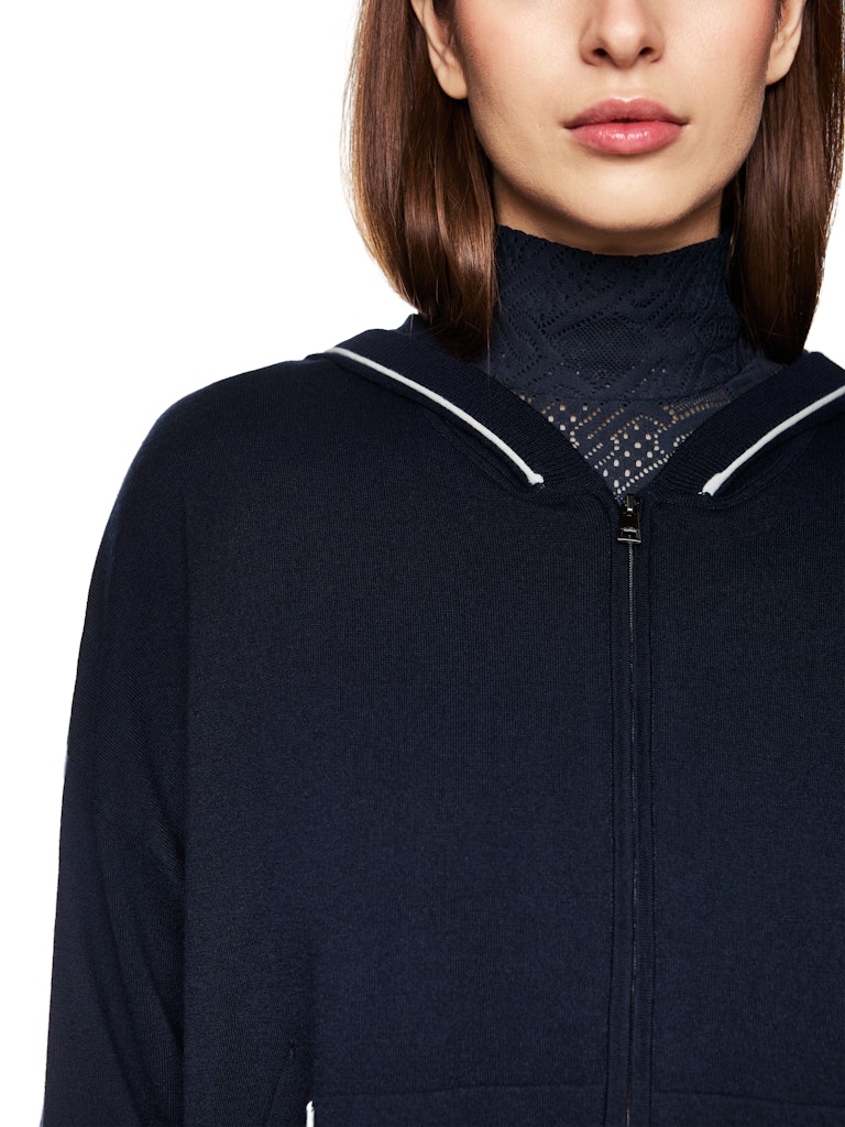 Strick-Cardigan in navy mit Zipp