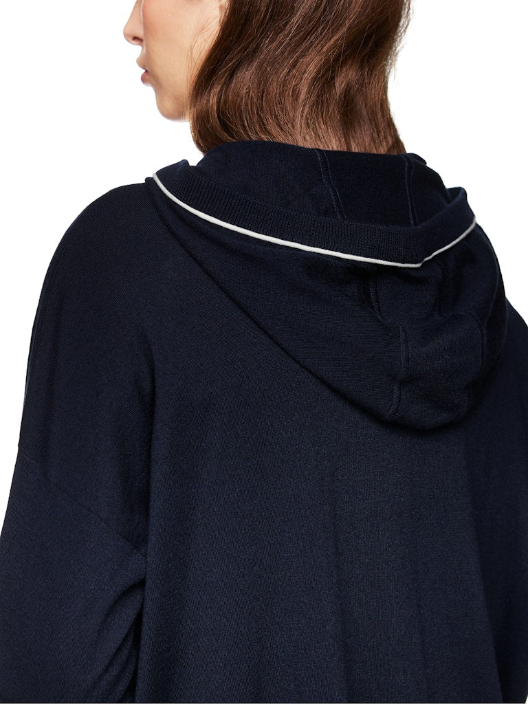 Strick-Cardigan in navy mit Zipp