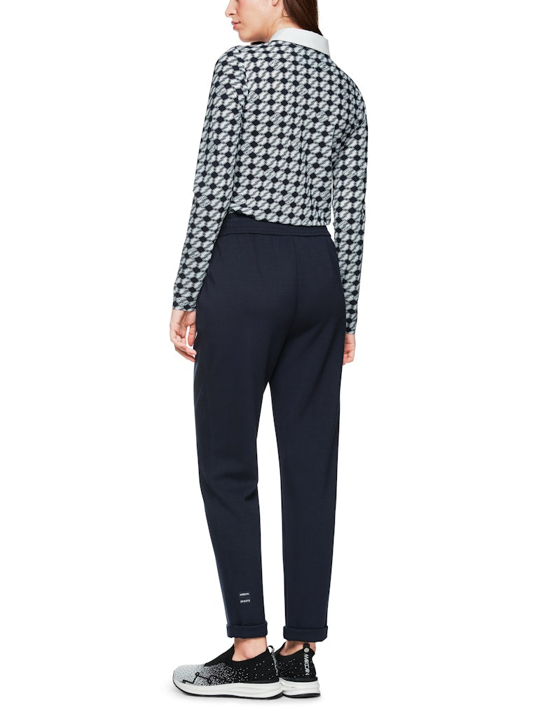 Schmale Hose aus Viskosestretch in navy Modell RHODOS