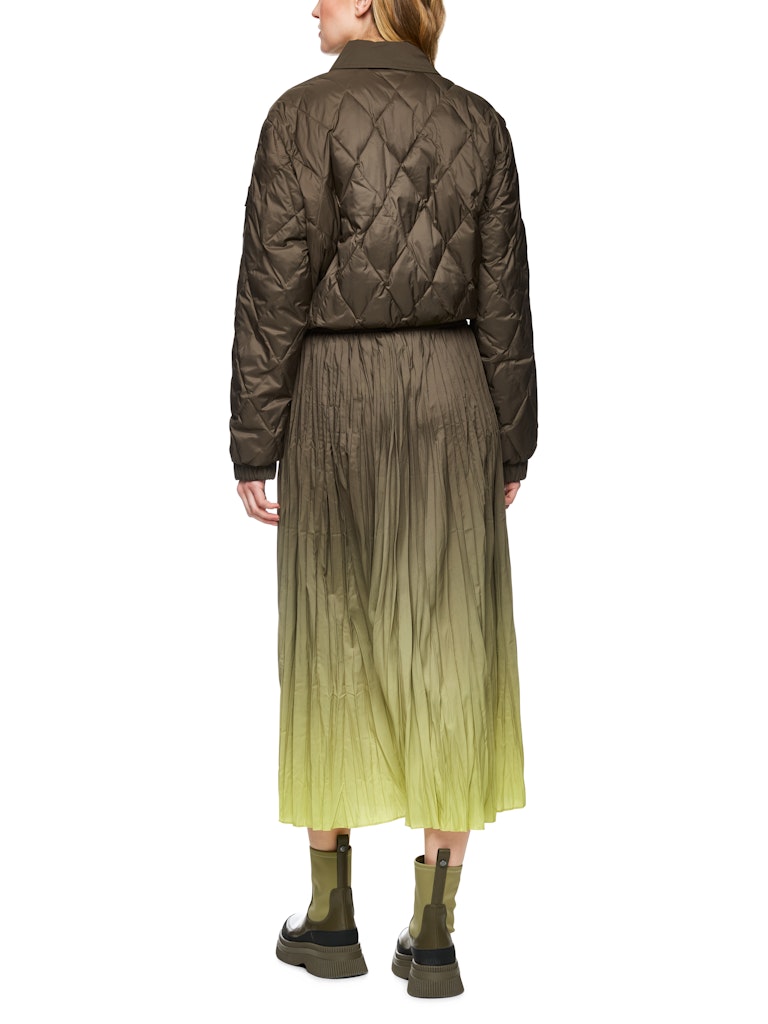 Plisseerock mit Ombre-Effekt in olive