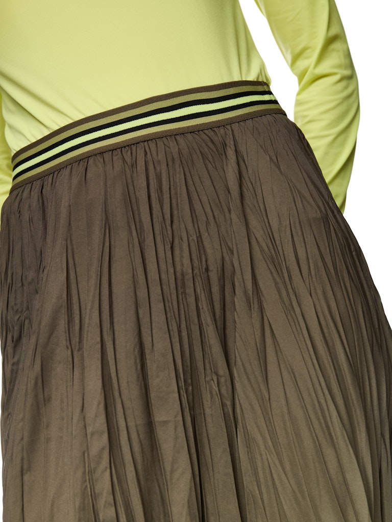 Plisseerock mit Ombre-Effekt in olive