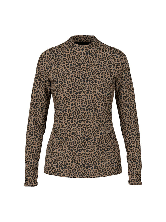 Langarm Shirt im Leo-Print