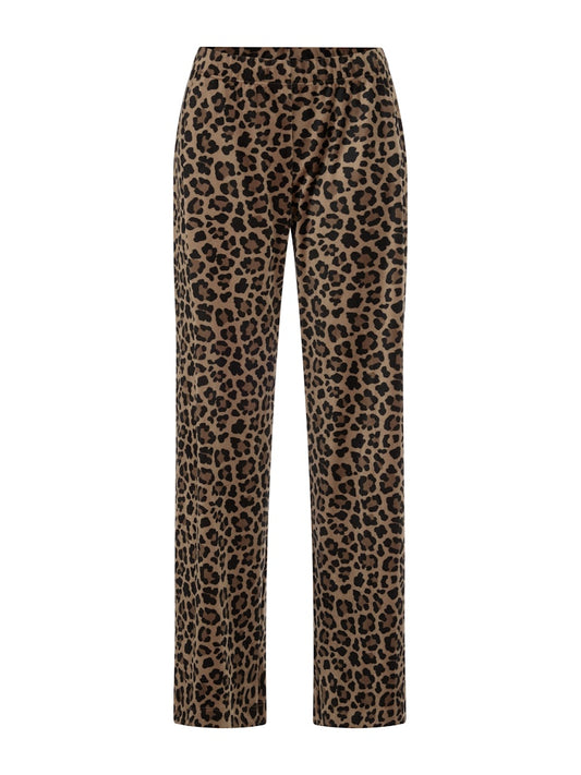 Hose im Leo-Print aus Nickistoff Modell WASHINGTION