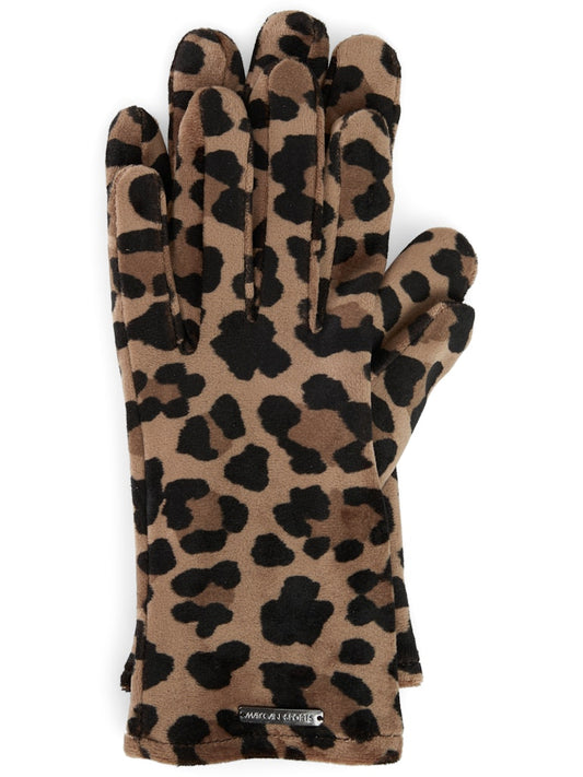 Flauschige Handschuhe im Leo-Dessin