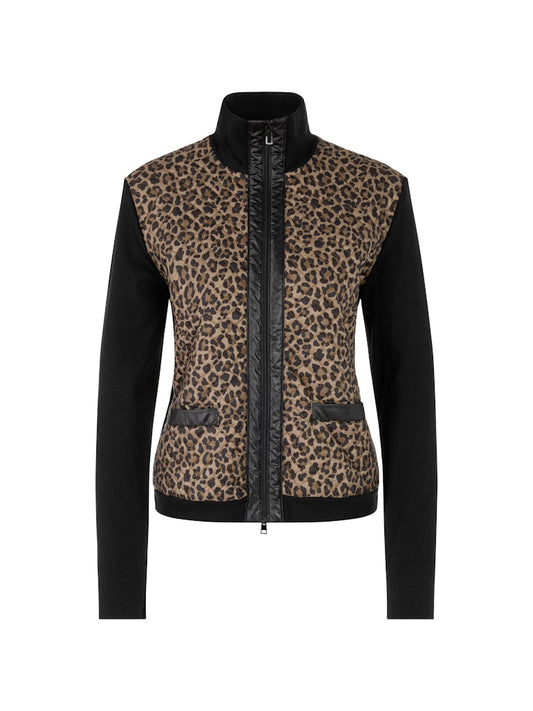 Leichte Jacke mit Leoprint Steppung