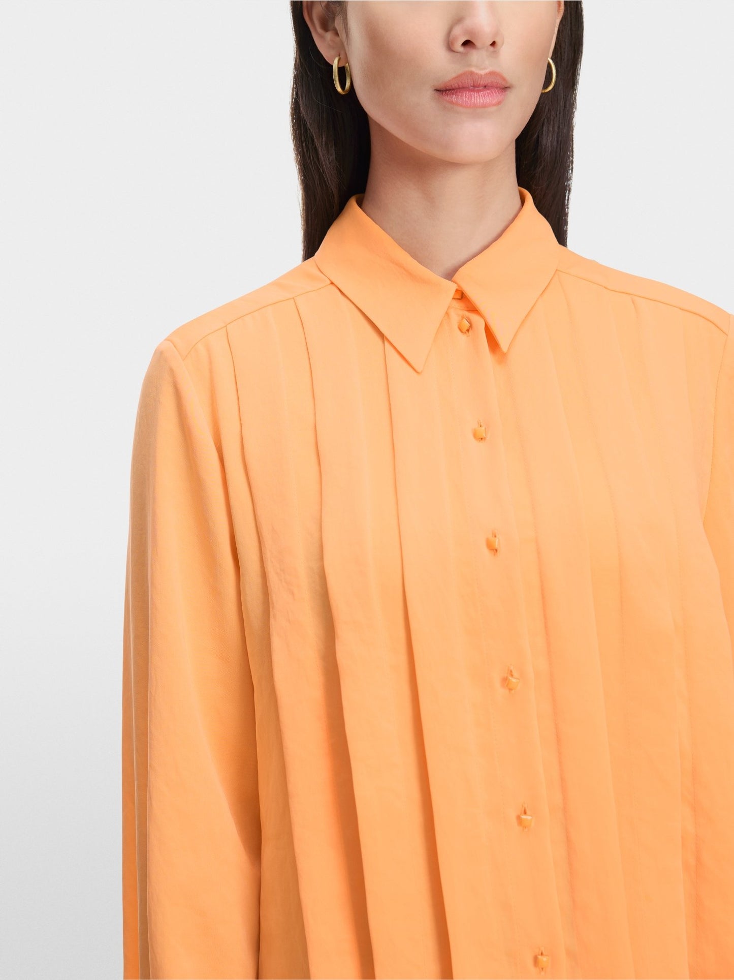Bluse mit Falten in eggnog
